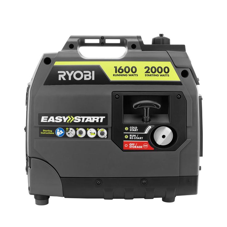RYOBI 2,000-Watt Gray Gasoline Powered Digital Inverter Generator with Parallel Combo Kit