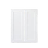 Bremen Ready to Assemble 24x42x12 in. Wall Cabinets with 2 Doors and 2 Adjustable Shelves in Shake White - Super Arbor