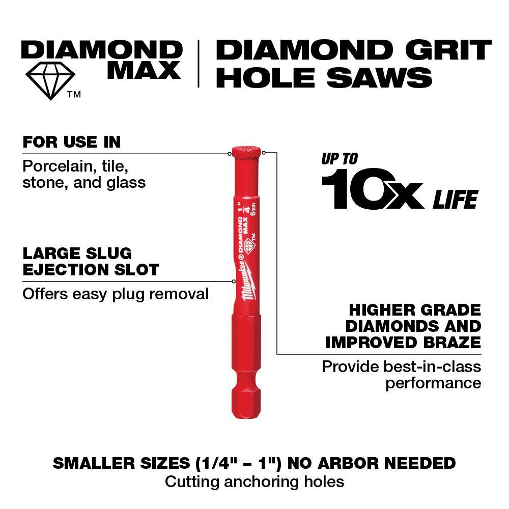 5/16 in. Diamond Plus Hole Saw W/ Arbor - Super Arbor