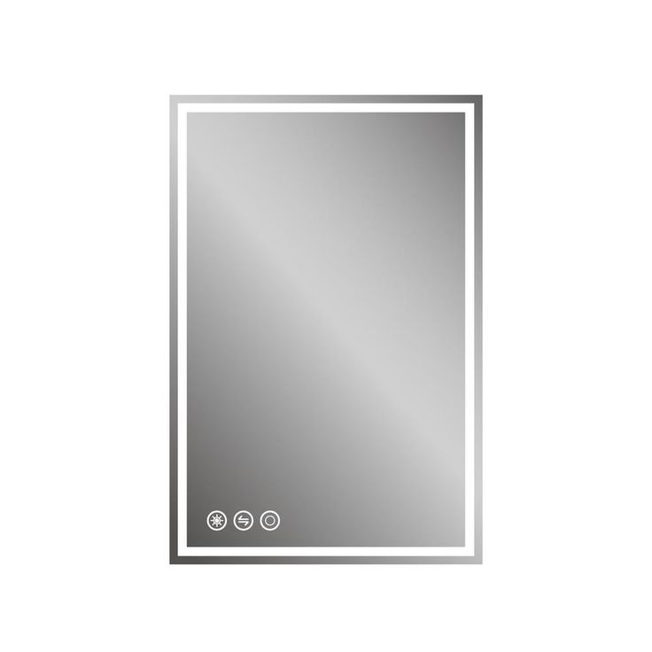 24in x 36in Frameless Led Lighted Bathroom Wall Mounted Mirror