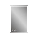 24in x 36in Frameless Led Lighted Bathroom Wall Mounted Mirror