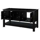 Gazette 60 in. W Bath Vanity Cabinet Only in Espresso for Double Bowl Design - Super Arbor