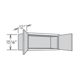 allen + roth Aveley 36-in W x 15.125-in H x 12-in D Linen Maple Door Wall Semi-Custom Cabinet