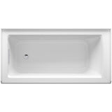 Archer 60 in. Left-Hand Drain Rectangular Alcove Bathtub in White - Super Arbor