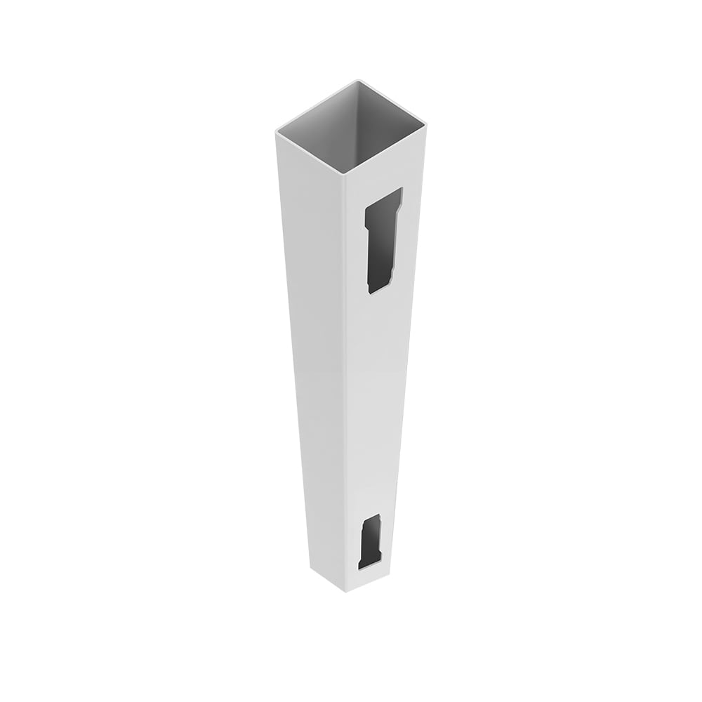 Freedom Emblem 7-ft H x 5-in W White Vinyl End Fence Post (Unassembled)