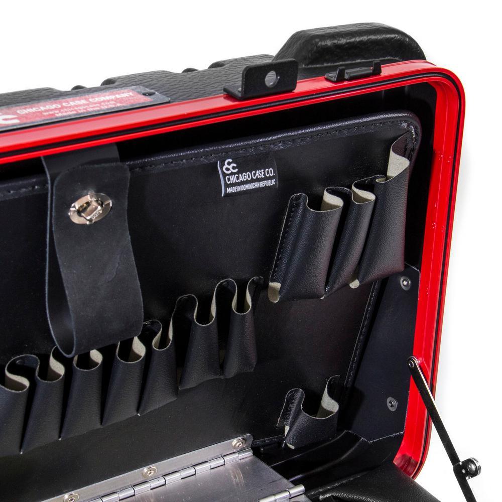 14 in. Slim Line Military-Style Wheeled Tool Case in Black - Super Arbor