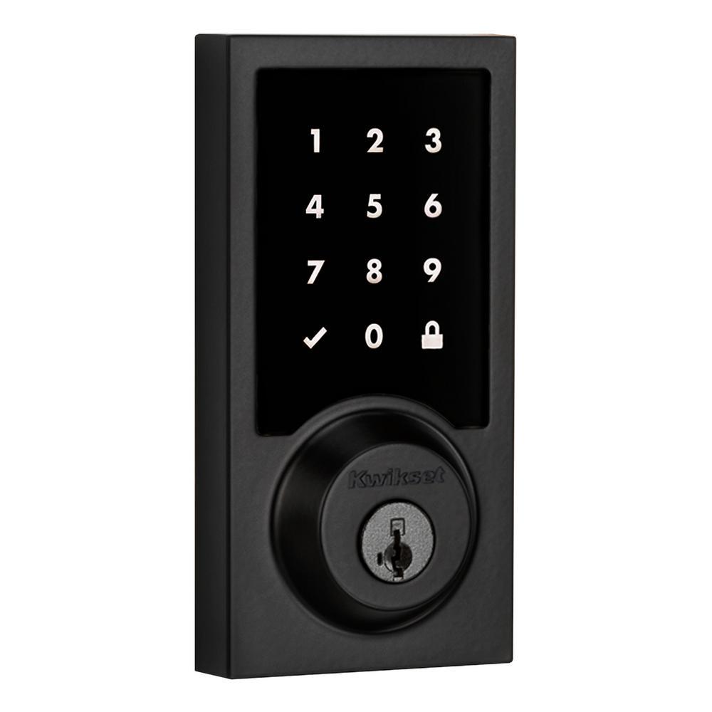 SmartCode 915 Contemporary Venetian Bronze Electronic Deadbolt with San Clemente Handle Set and Halifax Interior Lever - Super Arbor