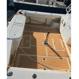 1Pcs 95'' x 35'' Marine Boat Sheet Teak Decking Boat Flooring Mats Yacht Flooring EVA Foam Floor Sheet Non-Skid Self-Adhesive Sea Deck , 5.5mm Thickness