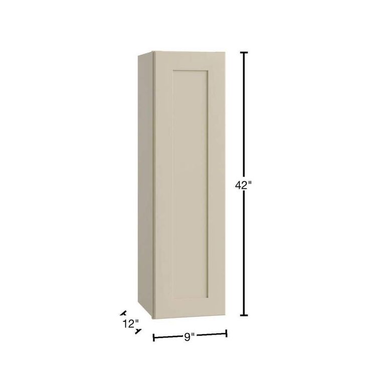 Home Decorators Collection Newport 9 in. W x 12 in. D x 42 in. H Assembled Plywood Wall Kitchen Cabinet in Blended Cream with Soft Close
