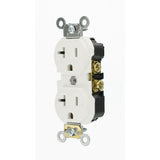 20 Amp Commercial Grade Duplex Outlet, White - Super Arbor