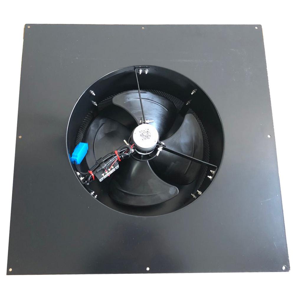 1280 CFM Powder Coated Galvanized Steel Hybrid (Solar/Electric) Powered Attic Fan with Adjustable Solar Panels - Super Arbor