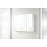 36-3/8 in. W x 30-3/16 in. H Frameless Surface-Mount Tri-View Bathroom Medicine Cabinet - Super Arbor