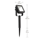 Low Voltage Black Outdoor Integrated LED Landscape Flood Light (4-Pack)