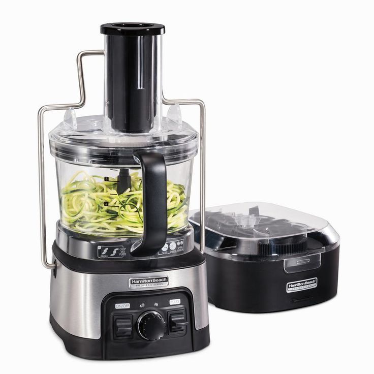 Stack n Snap 12-Cup 3-Speed Stainless Steel Food Processor with Spiralizer