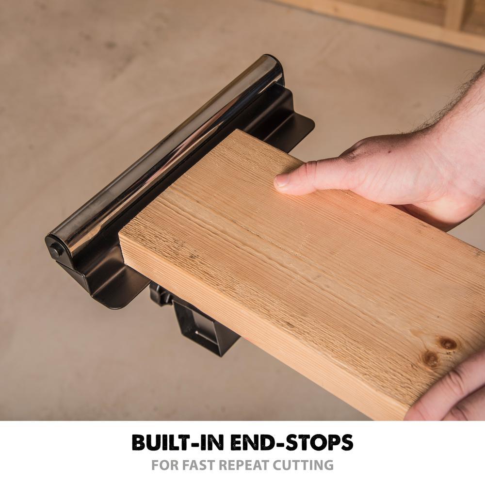 Compact Folding Miter Saw Stand with Quick Release Mounting Brackets - Super Arbor