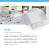 Farmhouse Apron Front Fireclay 33 in. 60/40 Double Bowl Kitchen Sink - Super Arbor