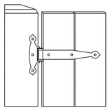Everbilt 12 in. x 9 in. Black Gate Tee Hinge