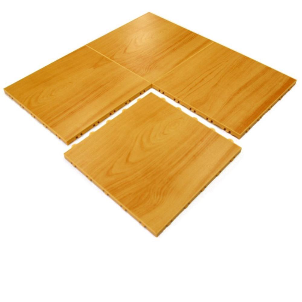 Greatmats Max Tile 12 in. x 12 in. x 5/8 in. Maple Plank Vinyl Interlocking Raised Modular Floor Tile (Case of 26)