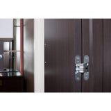 1 in. x 4-5/8 in. Satin Brass Invisible Hinge - Super Arbor