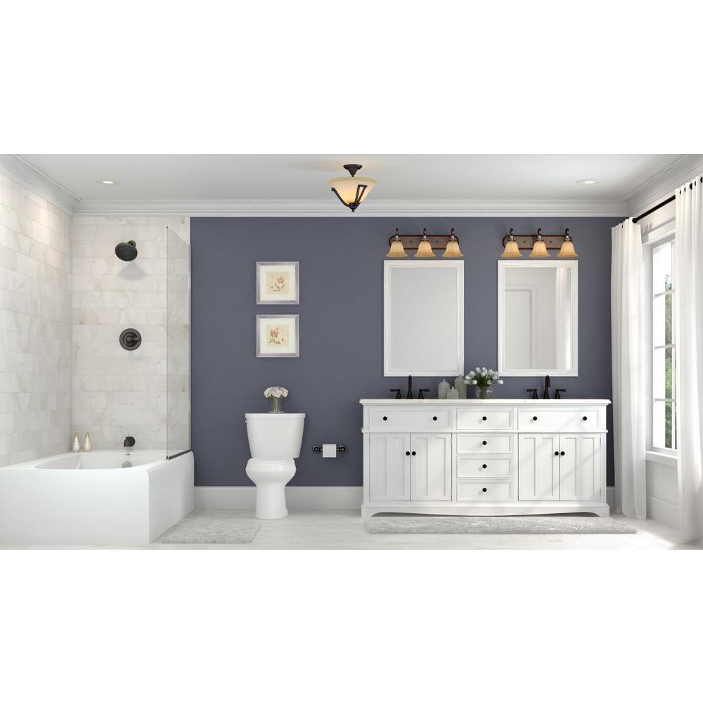 2-piece 1.28 GPF High Efficiency Single Flush Round Toilet in White, Seat Included (3-Pack) - Super Arbor
