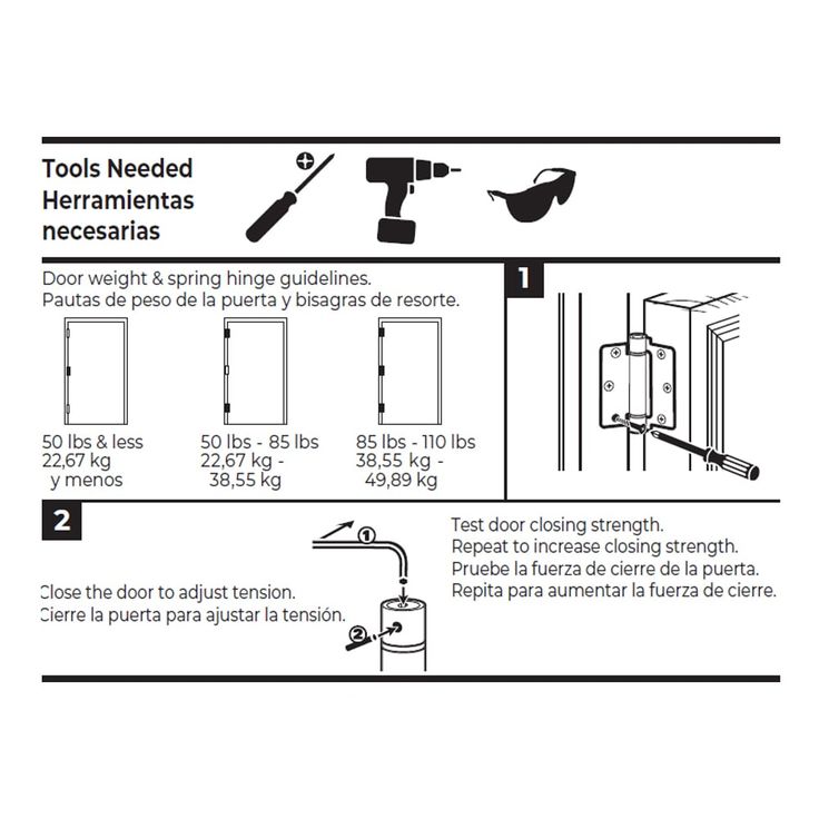 4 in. Oil-Rubbed Bronze 5/8 in. Radius Adjustable Spring Door Hinge