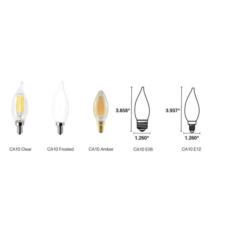 Halco Lighting Technologies 60-Watt Equivalent 5.5-Watt CA10 Dimmable LED Clear Filament Antique Vintage Medium Light Bulb Warm White