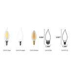 Halco Lighting Technologies 60-Watt Equivalent 5.5-Watt CA10 Dimmable LED Clear Filament Antique Vintage Medium Light Bulb Warm White