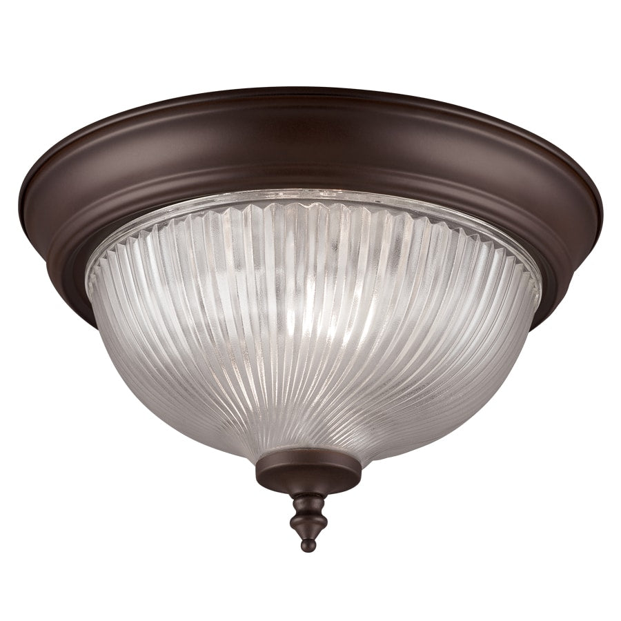 Project Source 11-in Painted Oil-Rubbed Bronze Traditional Flush Mount Light