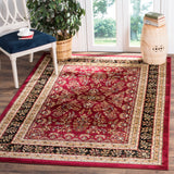 Safavieh Lyndhurst Hamadan 6 x 9 Red/Black Indoor Floral/Botanical Oriental Area Rug