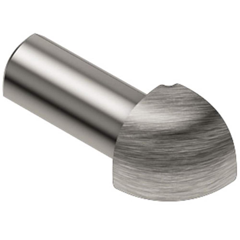 Schluter Systems Rondec 0.375-in W x 1-in L Brushed Nickel Aluminum Outside Corner Tile Edge Trim