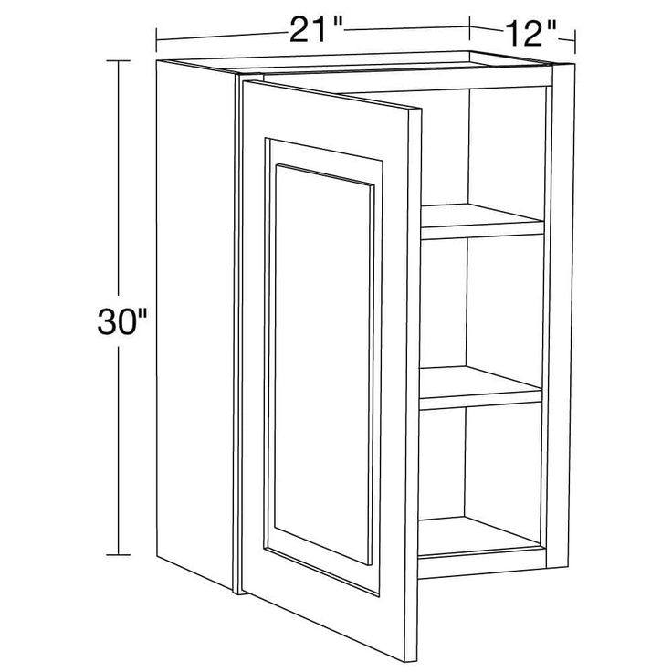 Home Decorators Collection Grayson 21 in. W x 12 in. D x 30 in. H Assembled Plywood Wall Kitchen Cabinet in Pearl Gray with Soft Close