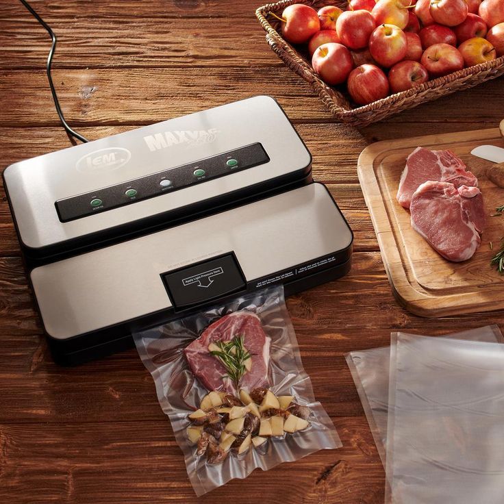Stainless Steel Vacuum Sealer with Bag Cutter and Holder