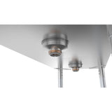 Freestanding Stainless Steel 48 in. 2-Hole Double Bowl Commercial Kitchen Sink Right Drainboard