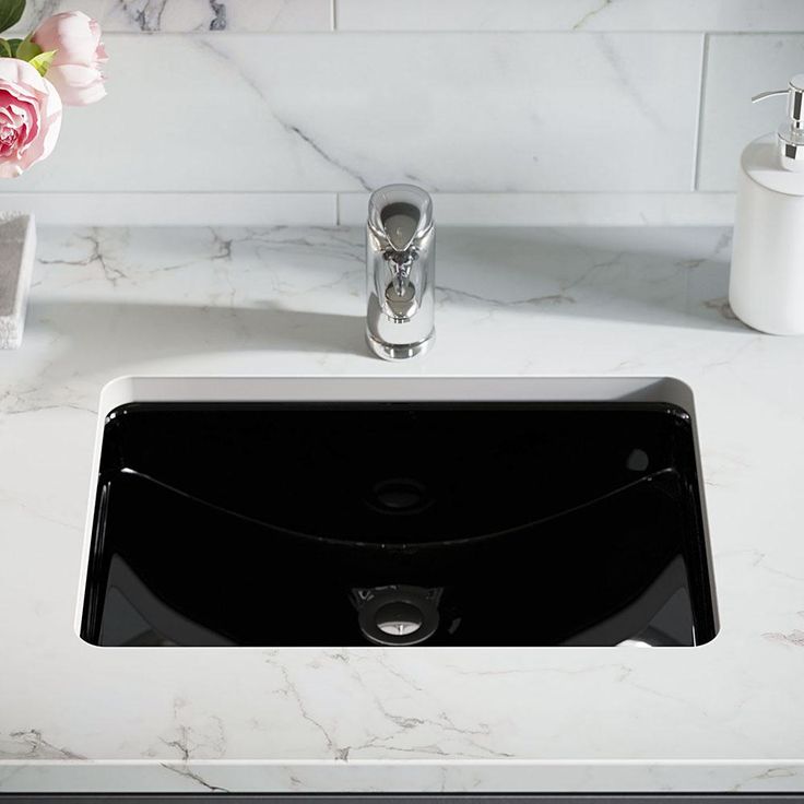 MR Direct 20-3/4 in. Undermount Bathroom Sink in Black with Gray SinkLink and Pop-Up Drain in Chrome