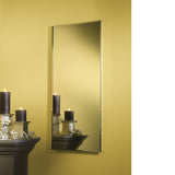 Jensen Styleline 16-in x 26-in Recessed Mount Stainless Steel Mirrored Medicine Cabinet