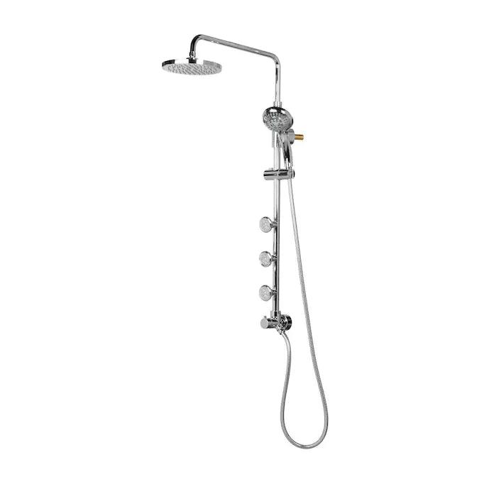 PULSE Lanikai Brushed-Nickel 3-Spray Shower Bar System