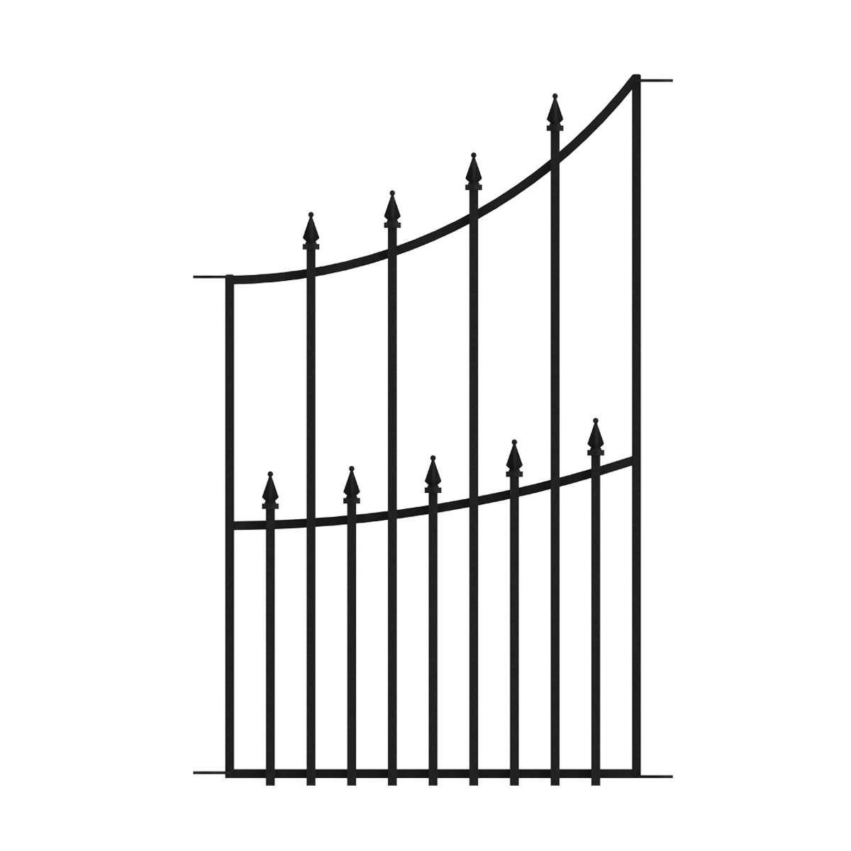 YARDLINK Black Steel Decorative Metal Decorative Fence Panel
