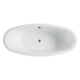 Valence 71 in. Acrylic Flatbottom Freestanding Bathtub in White - Super Arbor
