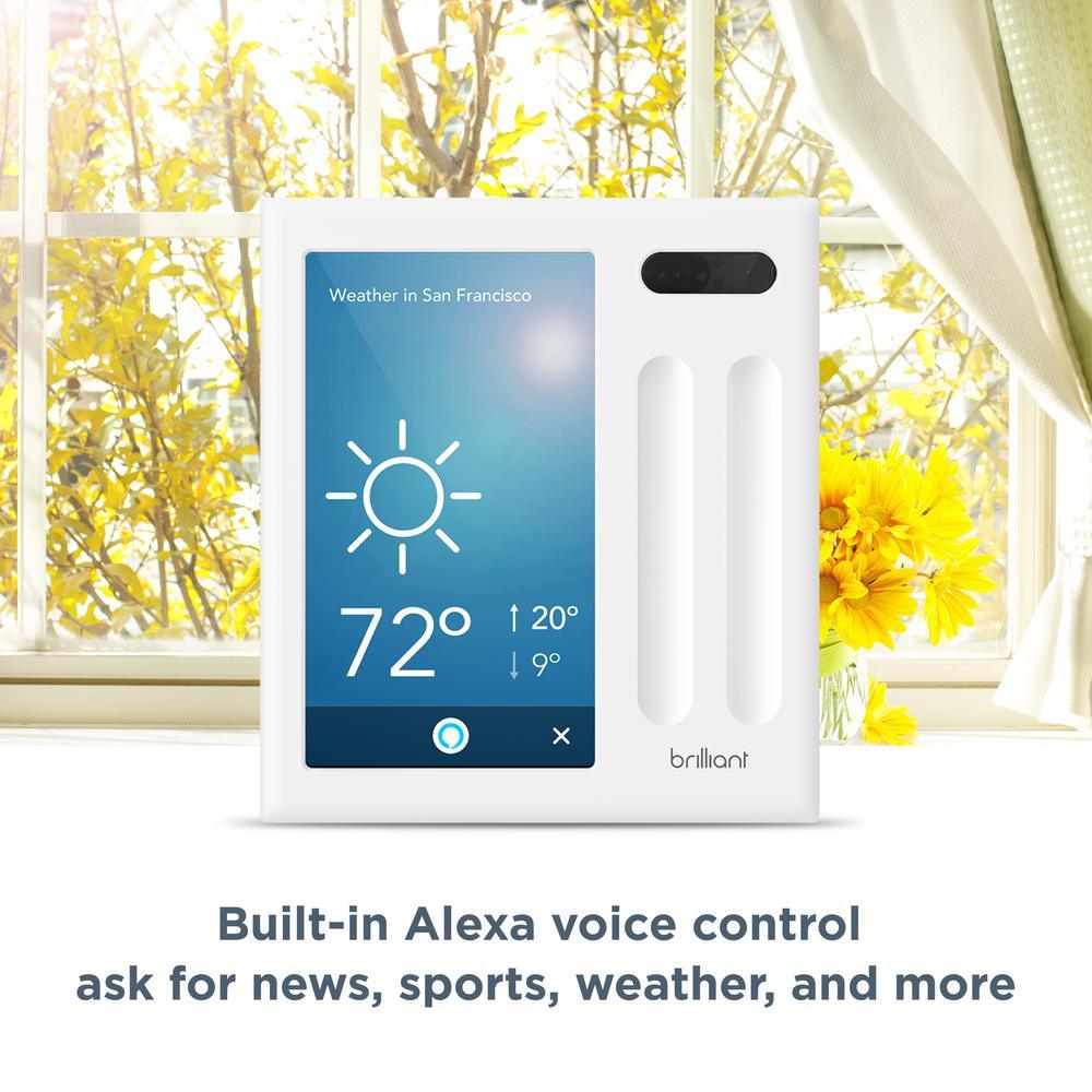 Smart Home Control (2-Switch Panel) for Amazon Alexa, Google Assistant, Apple HomeKit, Ring, Sonos and More - Super Arbor