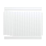 Freedom Emblem 6-ft H x 8-ft W White Privacy Vinyl Flat-top Fence Panel (Unassembled)