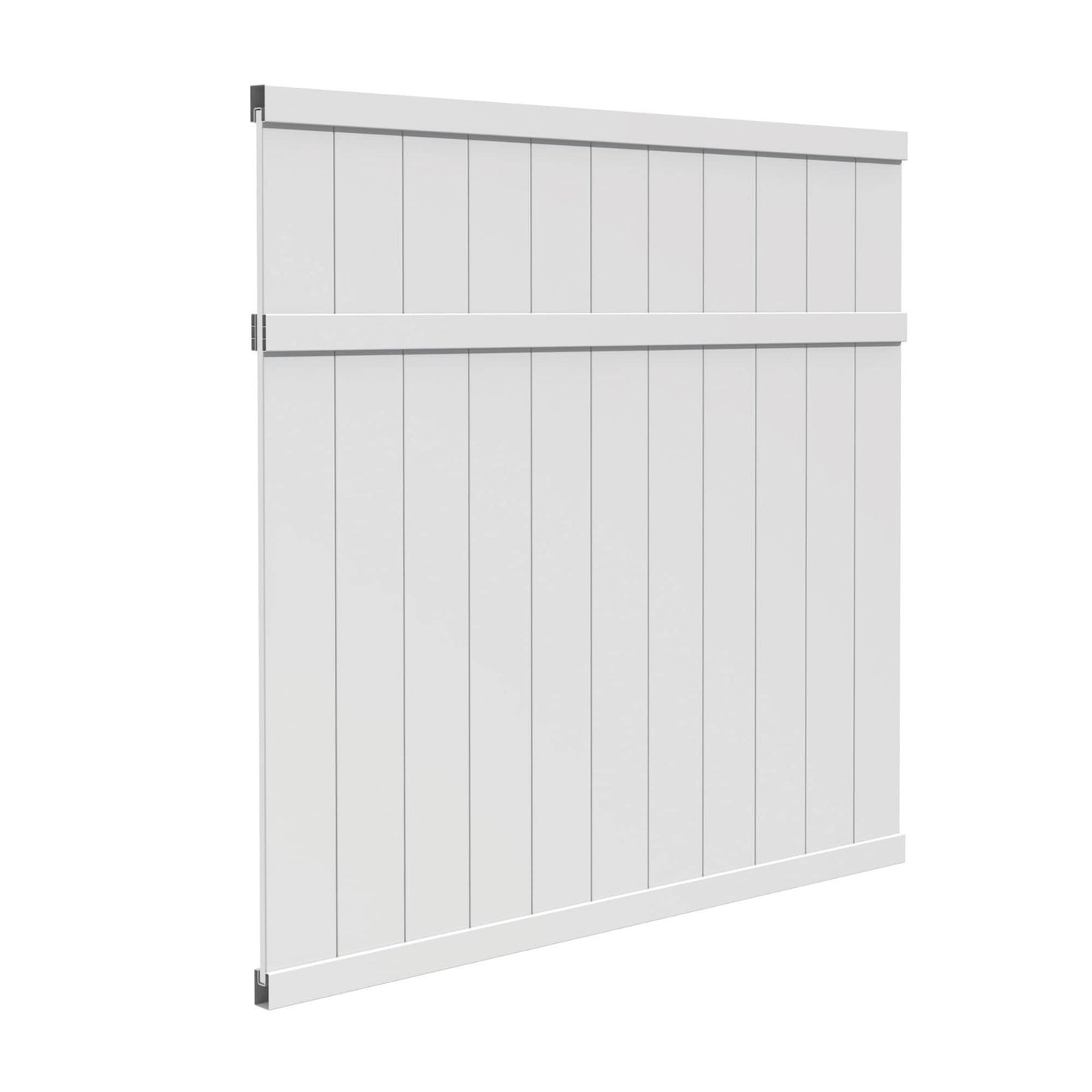 Freedom Brighton 6-ft H x 6-ft W White Privacy Vinyl Flat-top Fence Panel (Assembled)