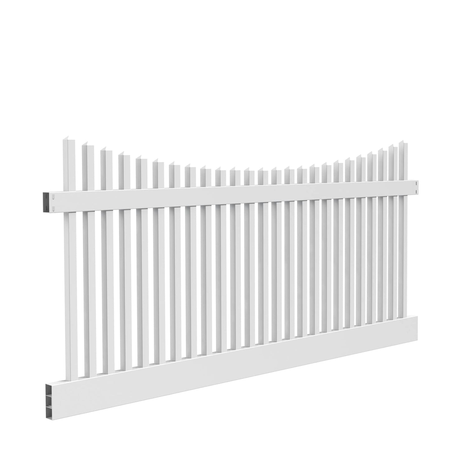 Freedom Keswick 4-ft H x 8-ft W White Vinyl Fence Panel (Unassembled)
