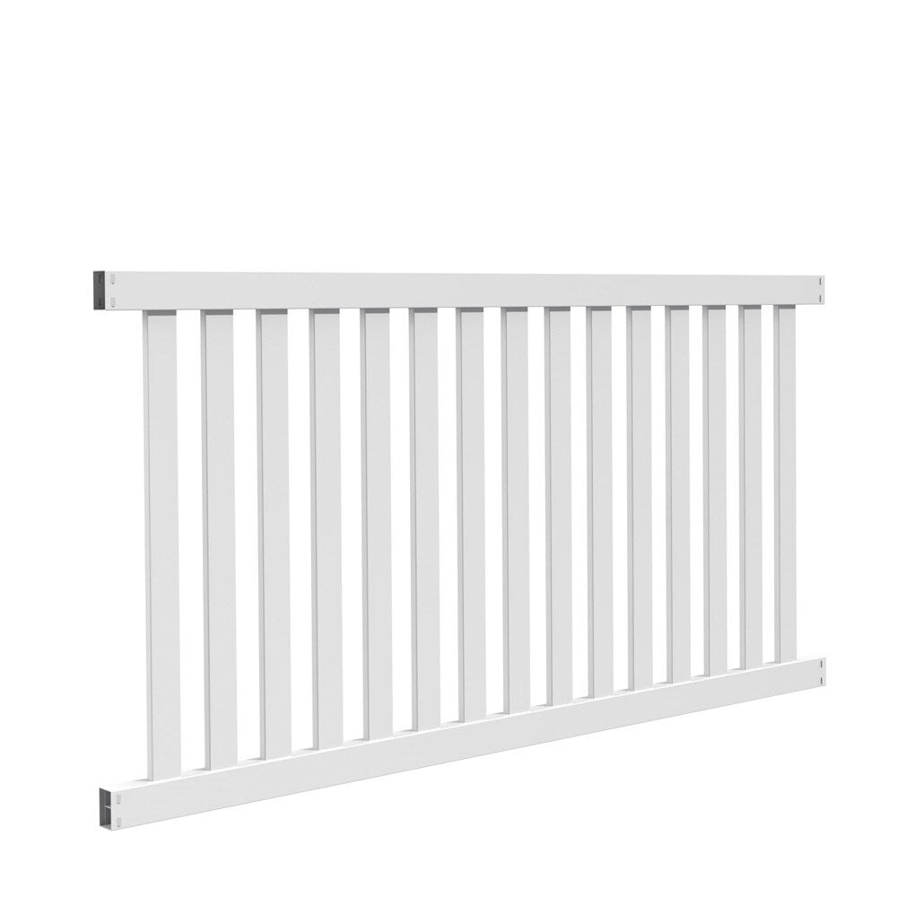 Freedom Terex 4-ft H x 8-ft W White Vinyl Fence Panel (Unassembled)