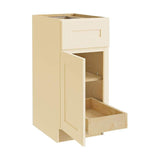 Home Decorators Collection Newport 12 in. W x 24 in. D x 34.5 in. H Assembled Plywood Base Kitchen Cabinet in Blended Cream with 1ROT Soft Close LH