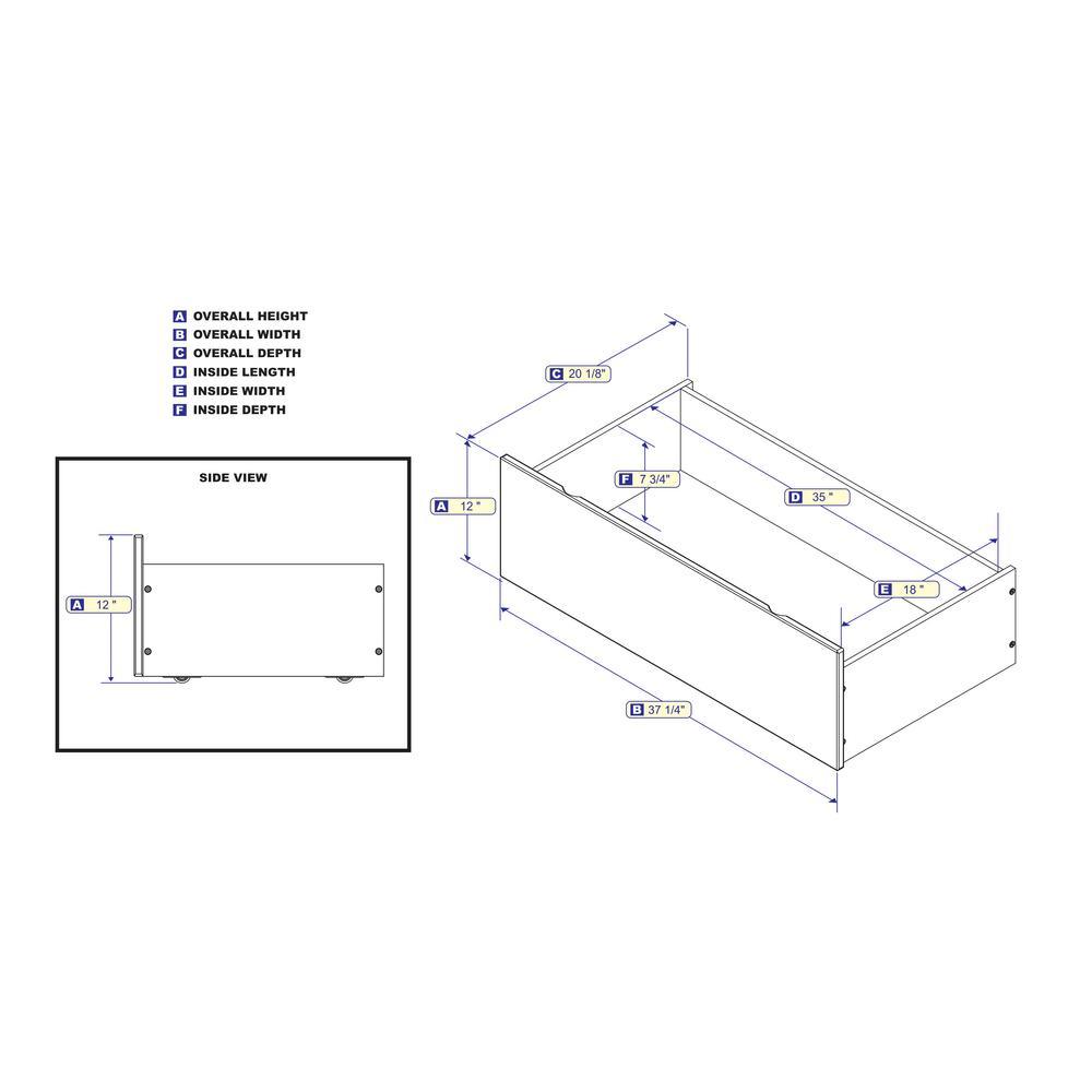 Urban Twin-Full Walnut Bed Drawers - Super Arbor