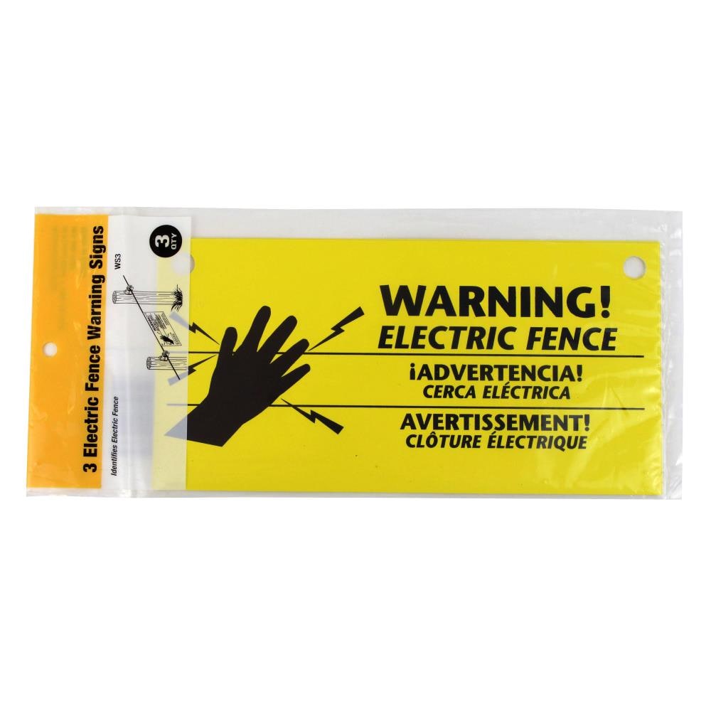Zareba Systems 3-Pack Electric Fence Warning Sign