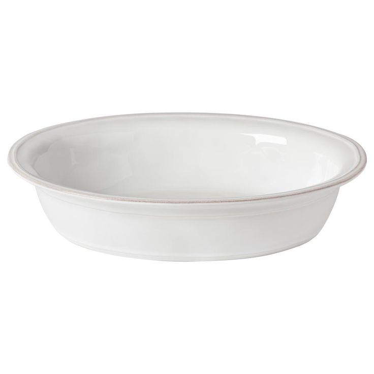 Fontana 13.25 in. 84 fl. oz. White Ceramic Stoneware Baker