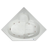 4.48 ft. Corner Drop-In Whirlpool and Air Bath Tub in White with Tranquility Package - Super Arbor