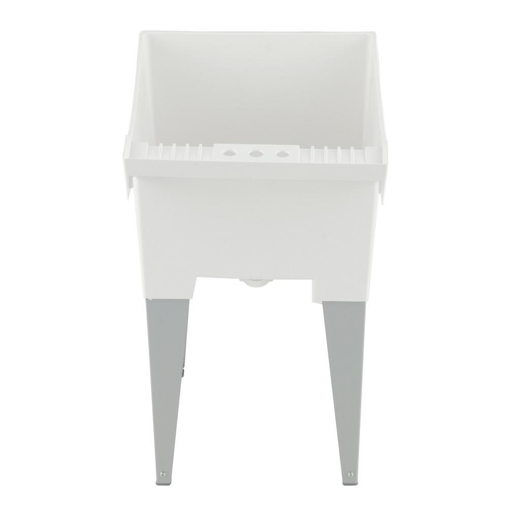 Utilatub 24 in. x 20 in. Structural Thermoplastic Floor-Mount Utility Tub in White - Super Arbor