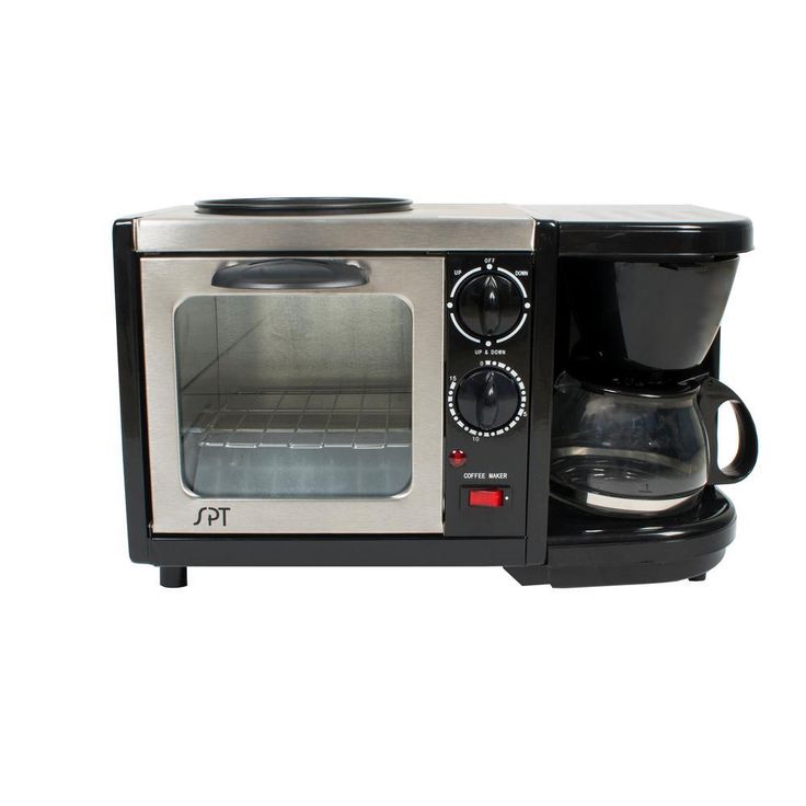 Breakfast Center 1450 W 2-Slice Black Toaster Oven